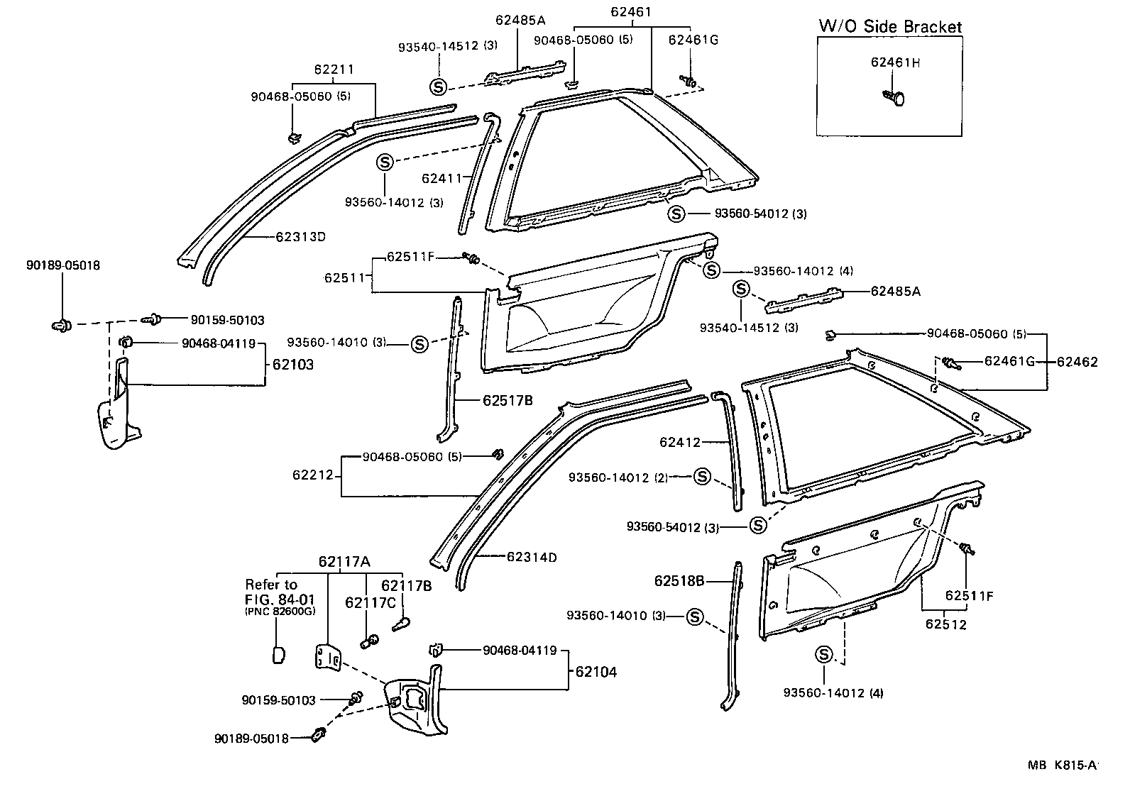 67771-14040 RETAINER, DOOR TRIM product image