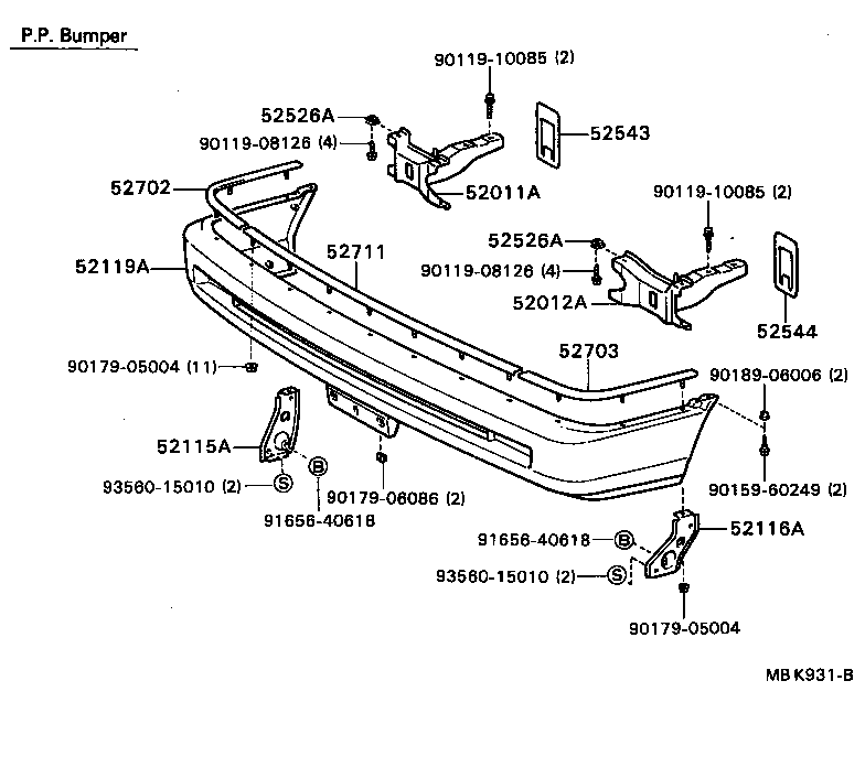 52112-32040-02 EXTENSION, FRONT BUMPER, RH product image