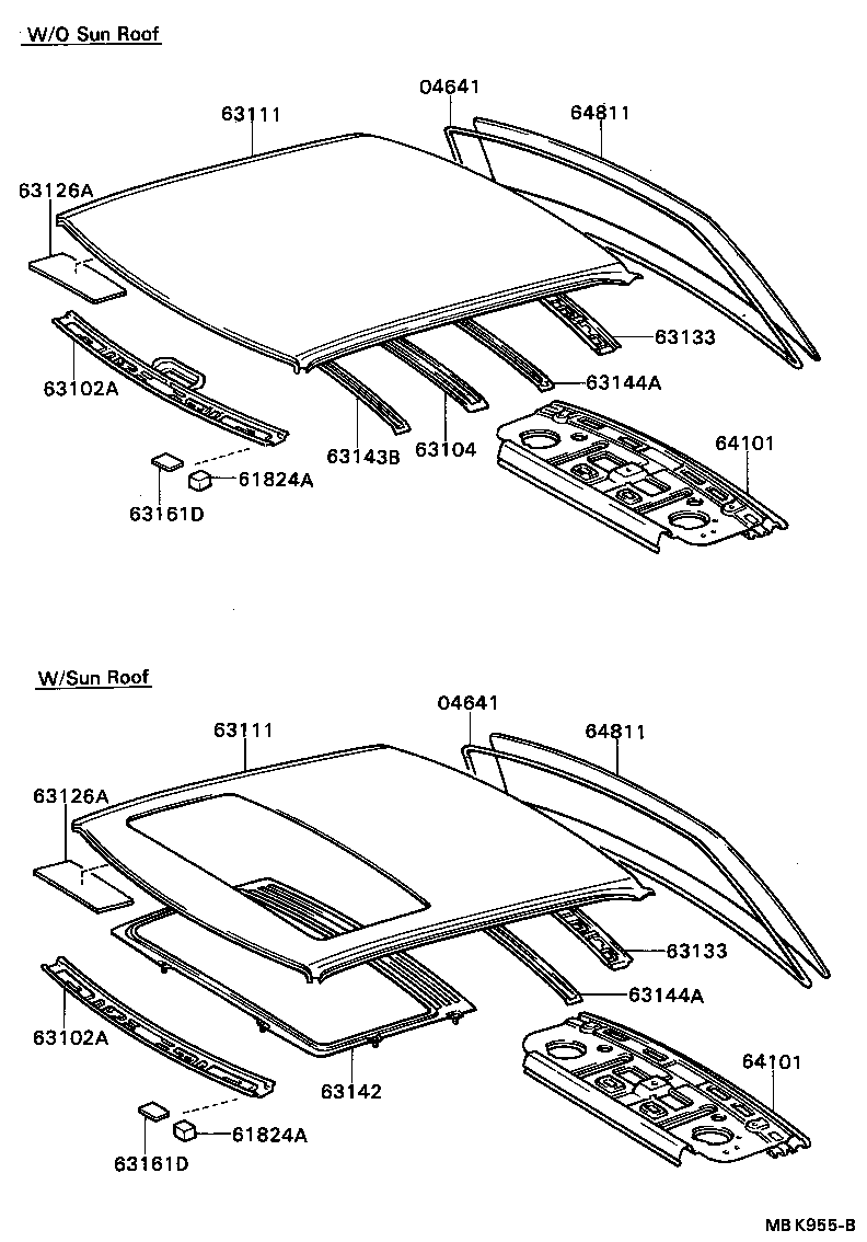 63102-32080 PANEL SUB-ASSY, WINDSHIELD HEADER product image