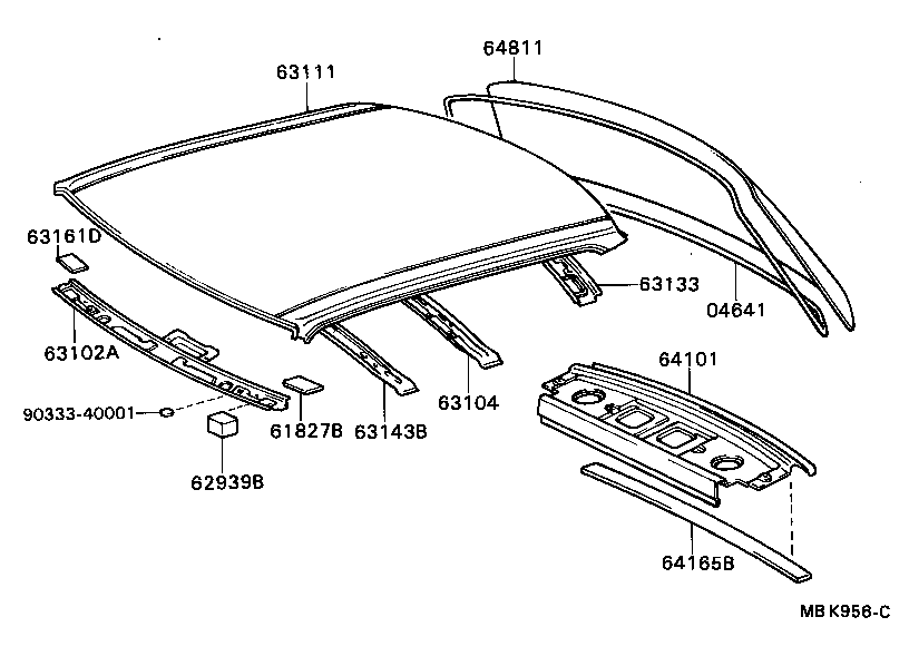 63102-32080 PANEL SUB-ASSY, WINDSHIELD HEADER product image