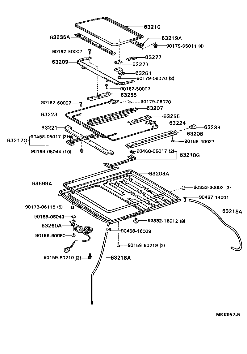 63102-32080 PANEL SUB-ASSY, WINDSHIELD HEADER product image