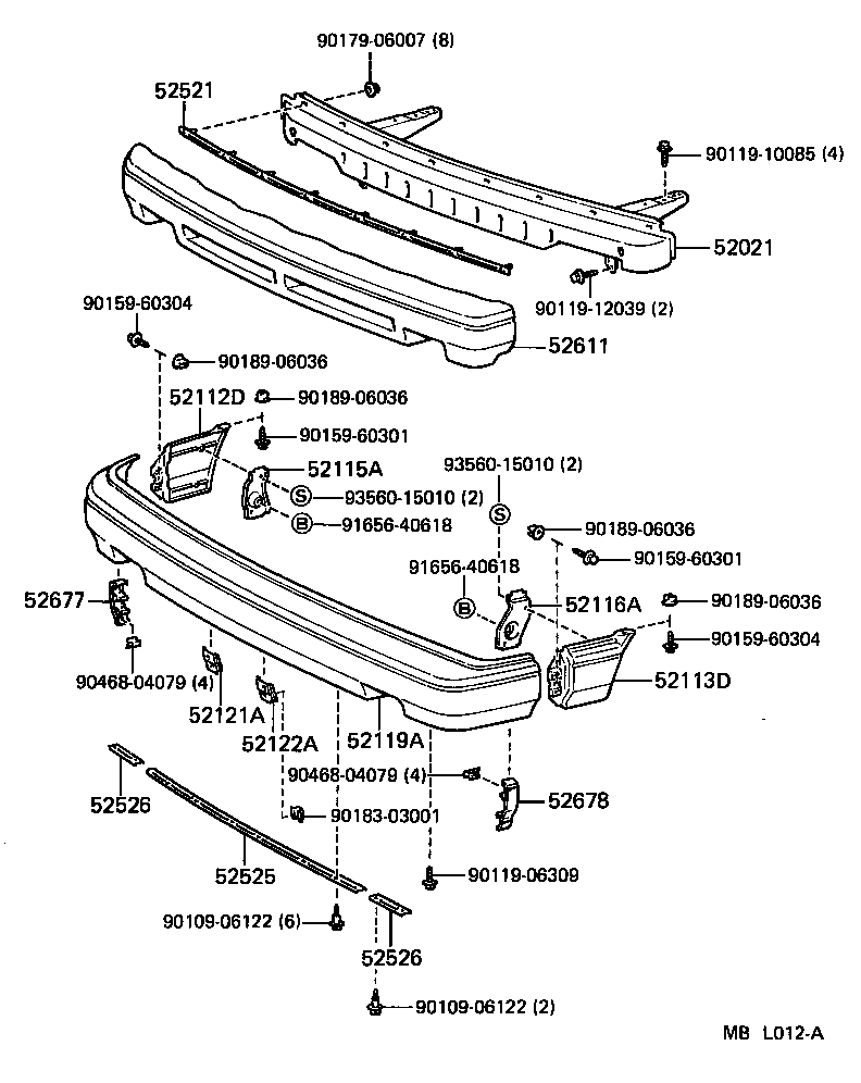 52112-32030 EXTENSION, FRONT BUMPER, RH product image