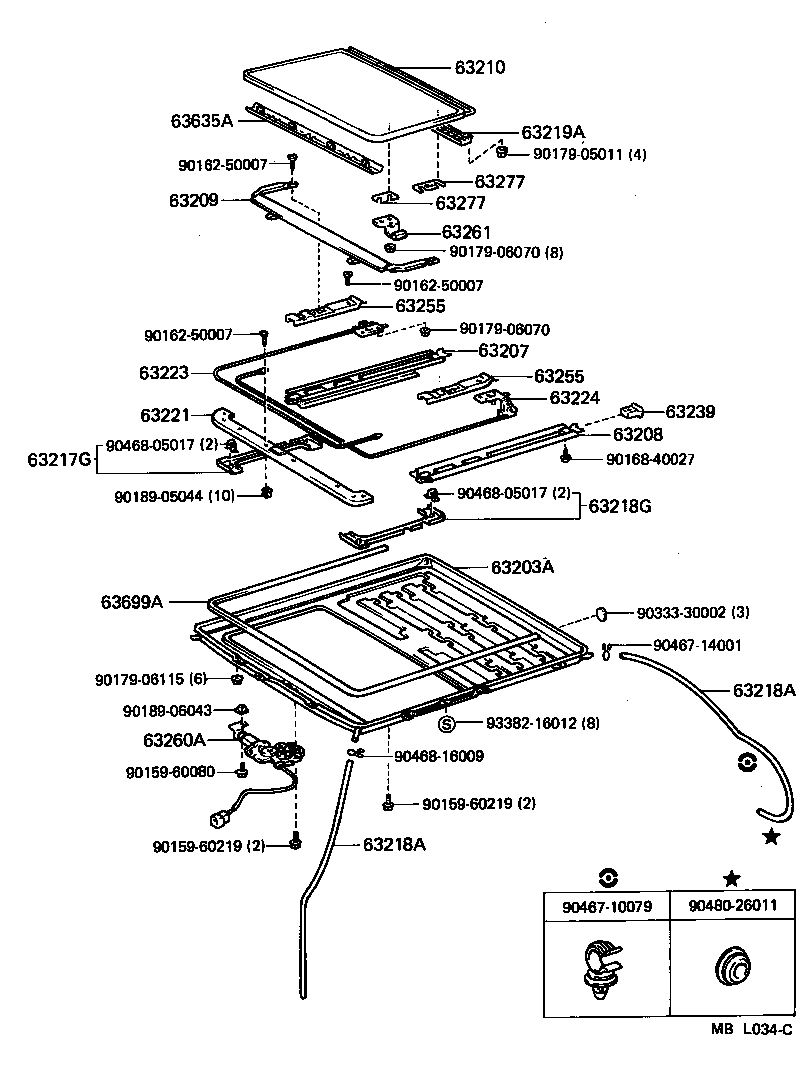 63111-32080 PANEL, ROOF product image