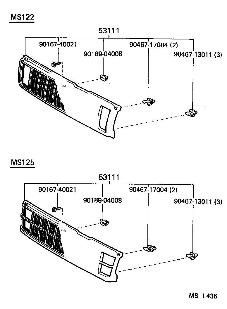 53111-30320 GRILLE, RADIATOR product image