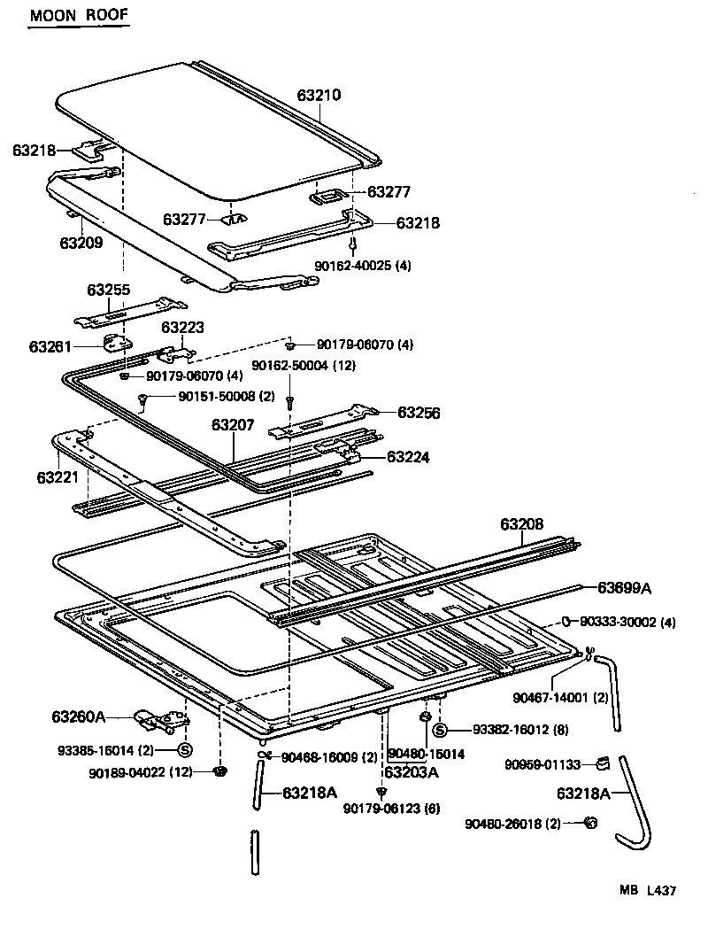 64801-30260 GLASS, BACK WINDOW product image