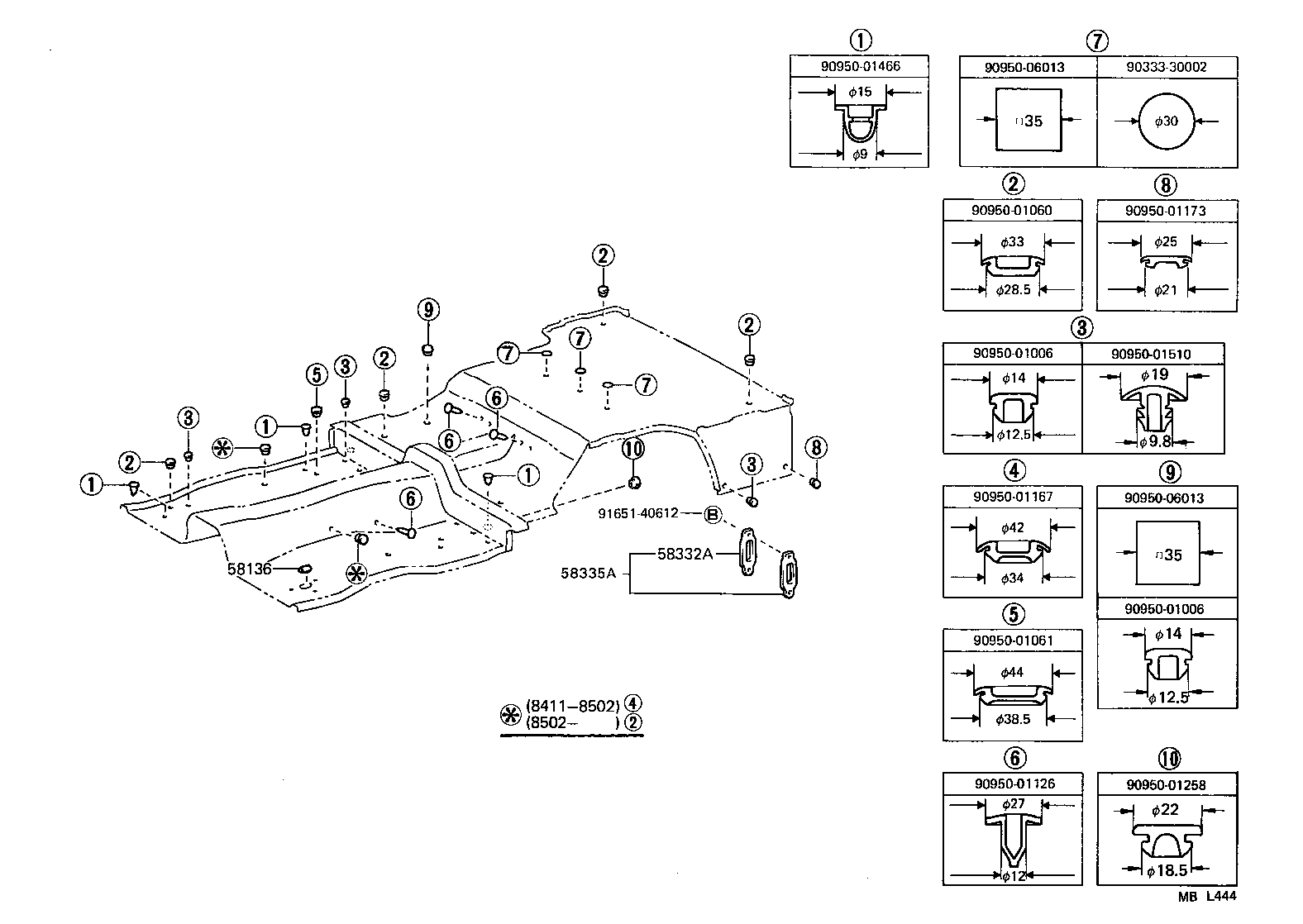 51203-22020 BRACKET SUB-ASSY, CENTER BEARING SUPPORT product image