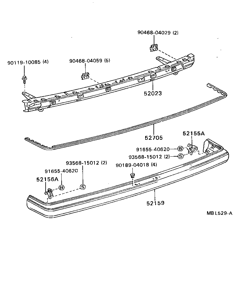 52155-20070 SUPPORT, REAR BUMPER SIDE, RH product image