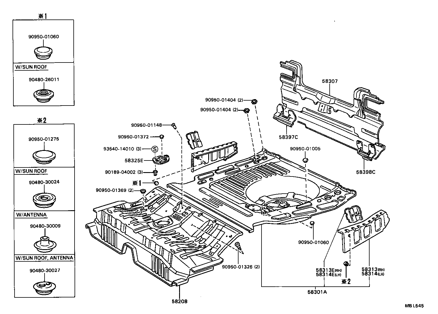58102-32900 REINFORCEMENT SUB-ASSY, FRONT FLOOR product image