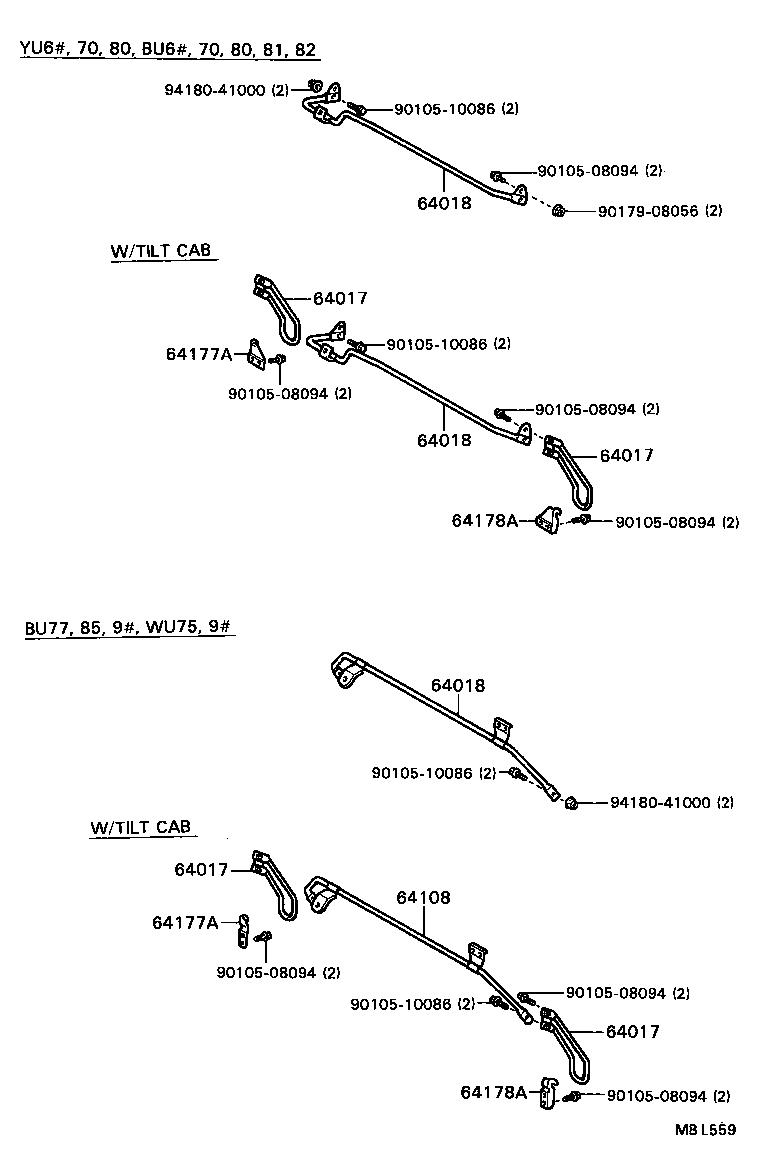 57408-95413 MEMBER, FRONT FLOOR CROSS product image