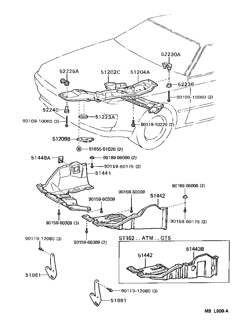 51206-20011 MEMBER SUB-ASSY, REAR SUSPENSION product image