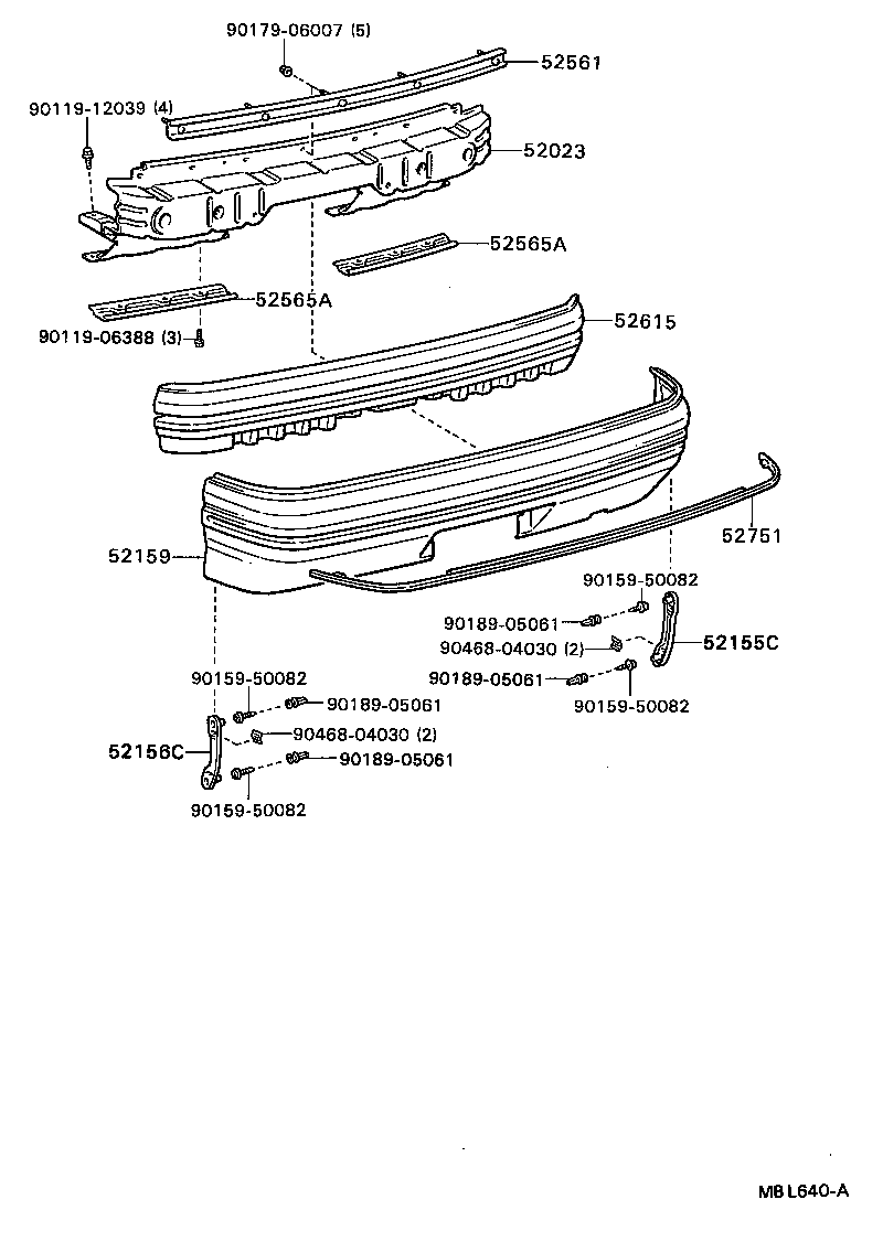 52159-20180-04 COVER, REAR BUMPER product image