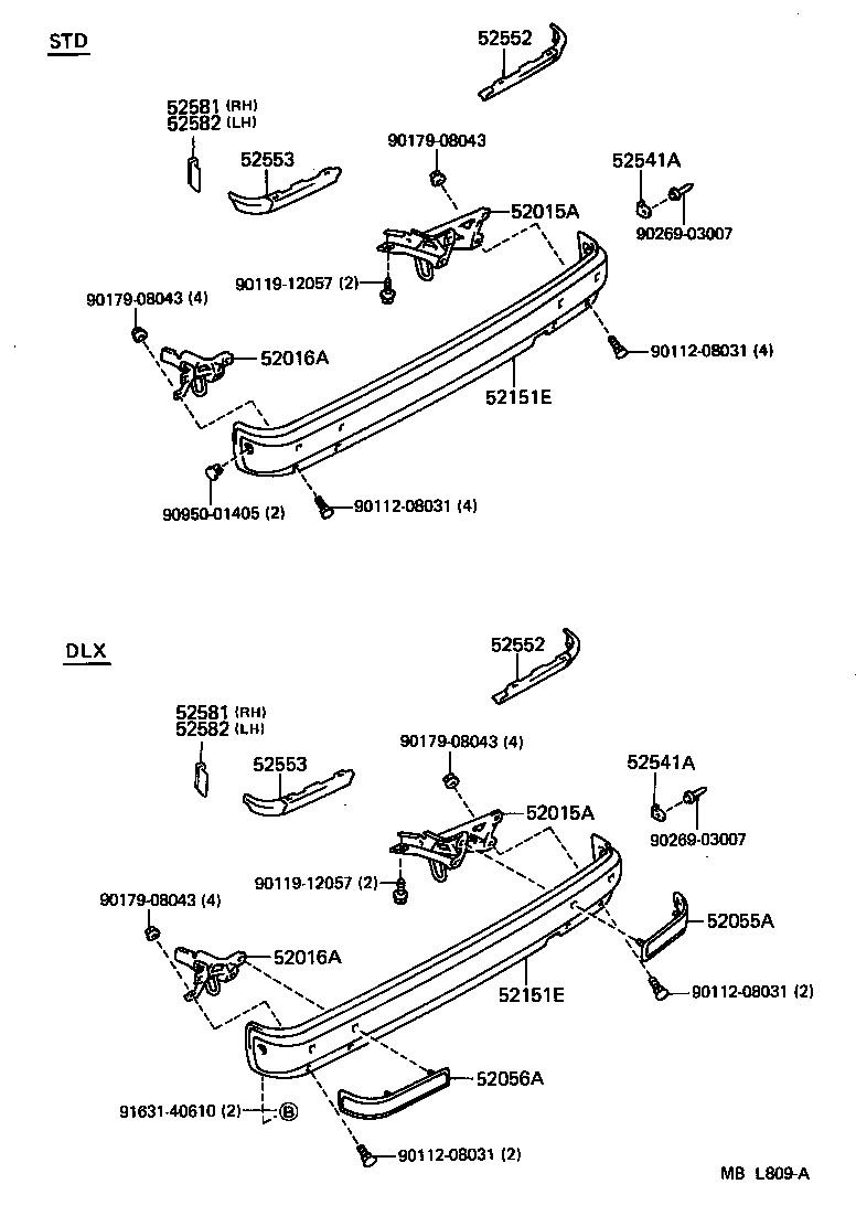 52159-30140-13 COVER, REAR BUMPER product image