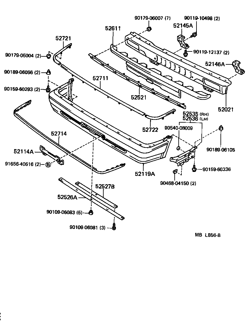52611-30060 ABSORBER, FRONT BUMPER ENERGY product image