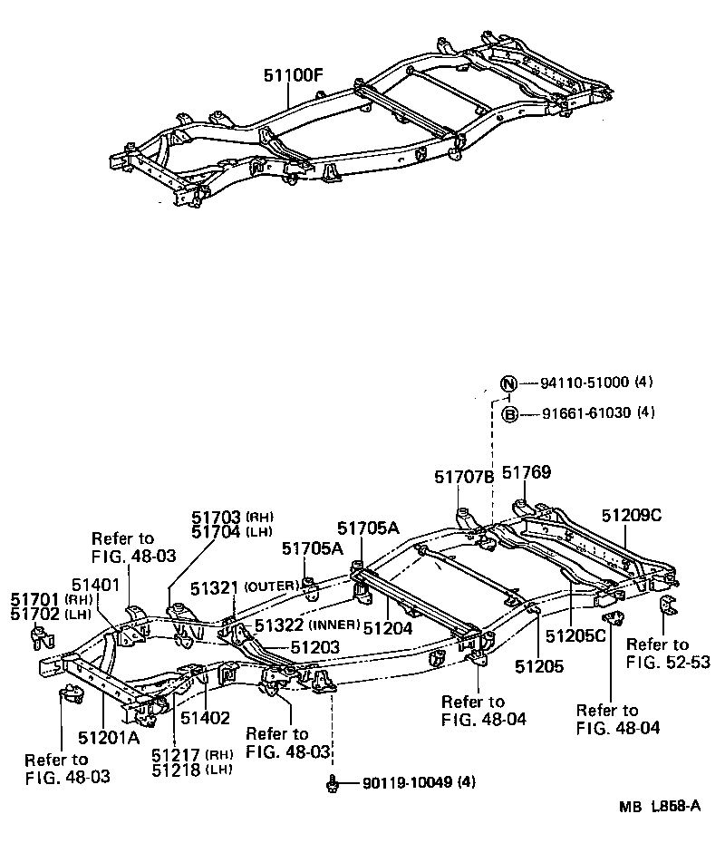 51001-60584 FRAME SUB-ASSY product image