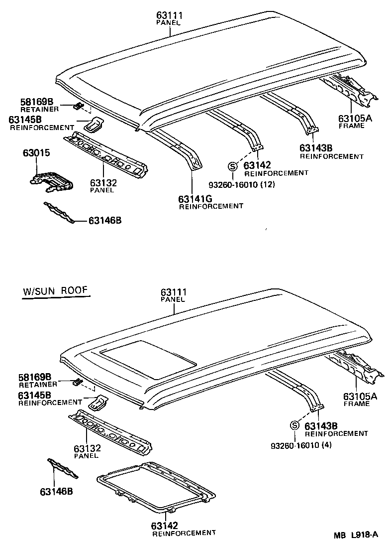 63045-90A03 REINFORCEMENT, ROOF PANEL, NO.3 product image