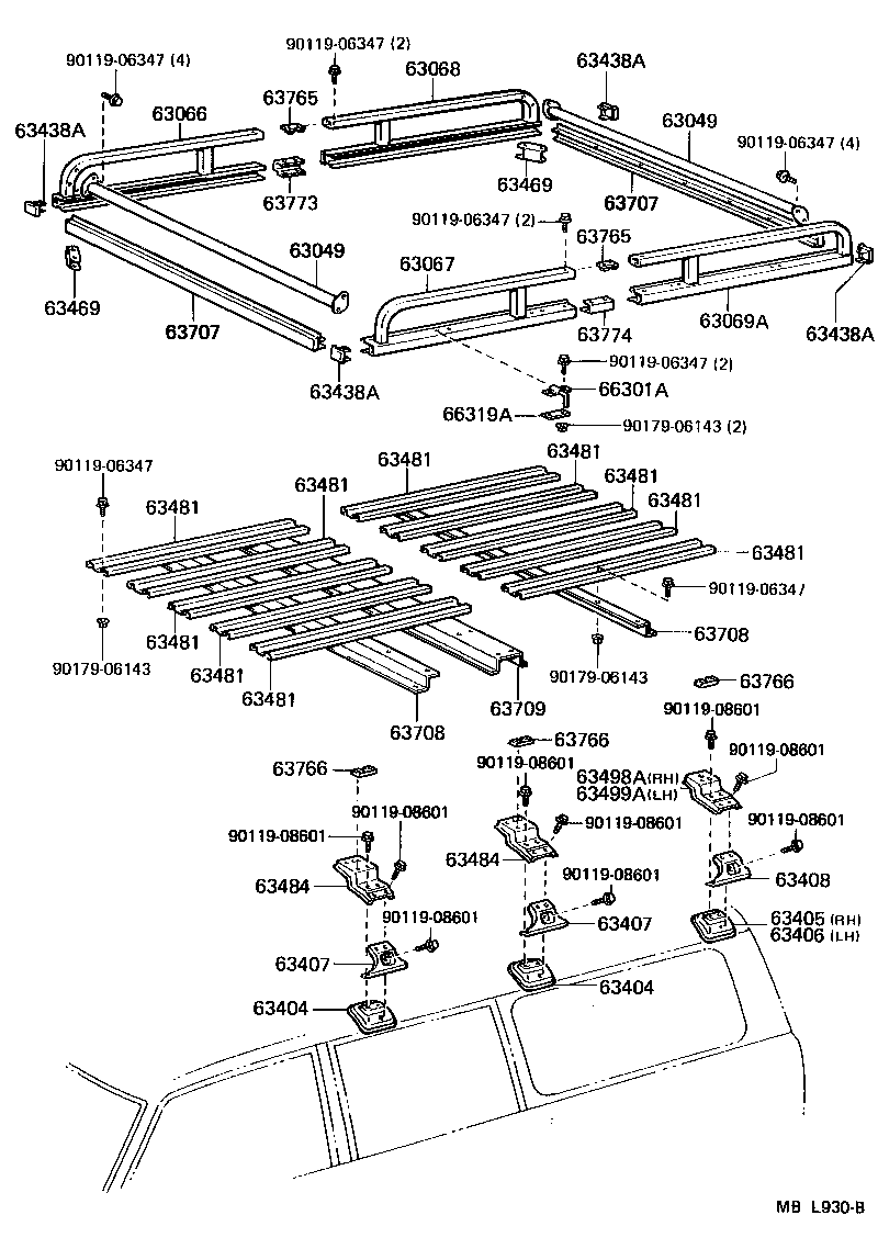 63045-90A04 REINFORCEMENT, ROOF PANEL, NO.3 product image