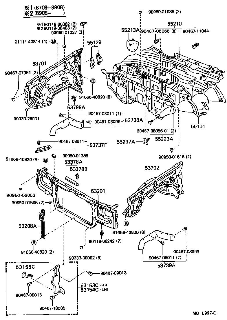 53209-30080 SUPPORT SUB-ASSY, HOOD LOCK product image