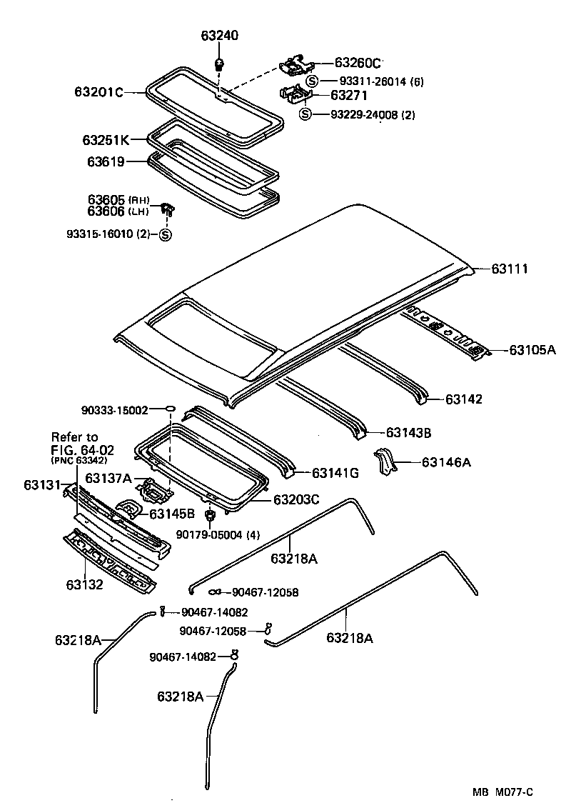 63132-30140 PANEL, WINDSHIELD HEADER, INNER product image
