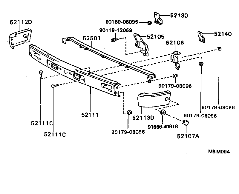 52102-89104 EXTENSION, FRONT BUMPER, RH product image