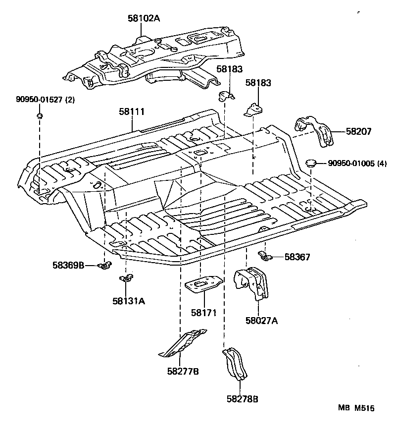 58102-32901 REINFORCEMENT SUB-ASSY, FRONT FLOOR product image