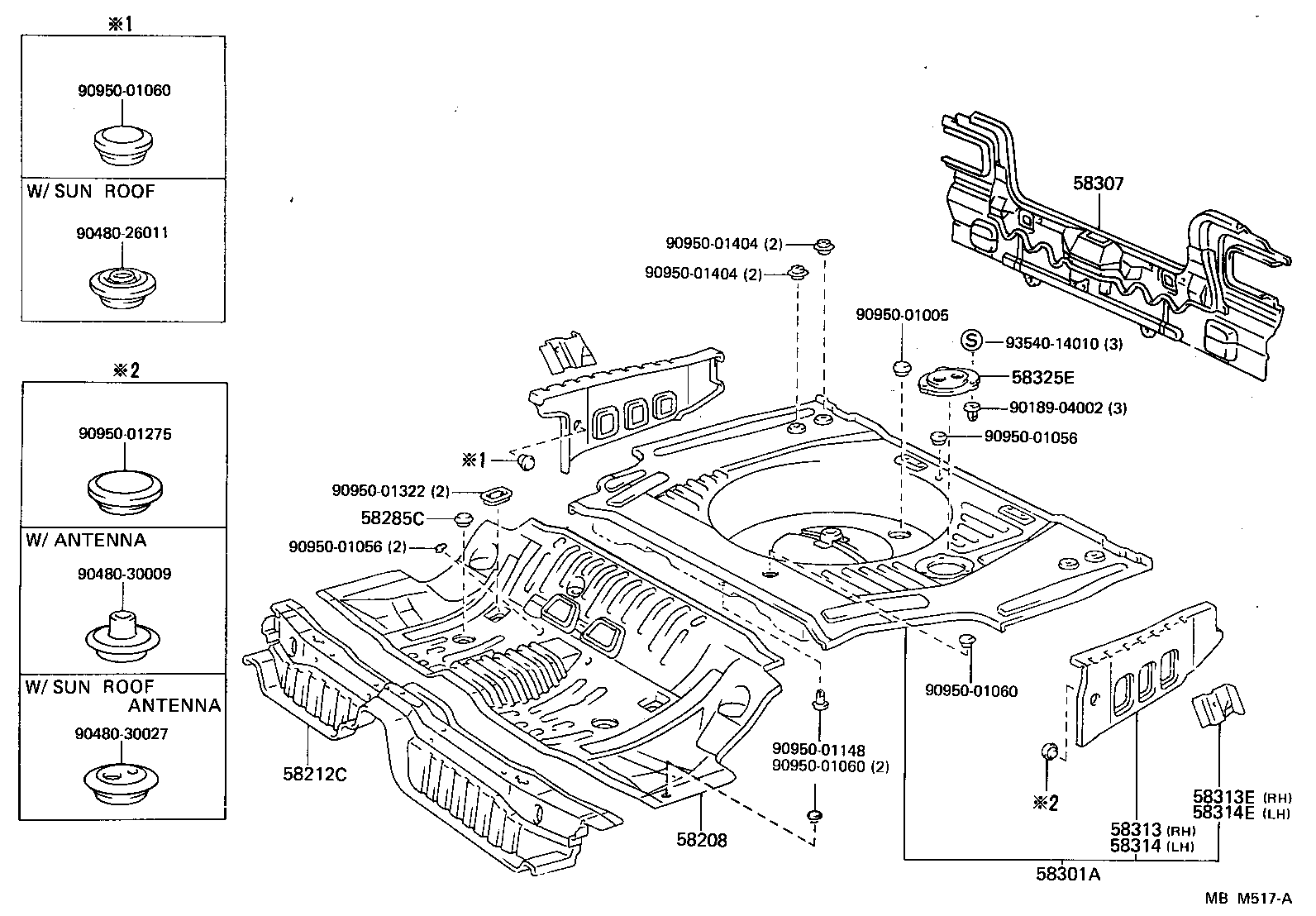 58102-32901 REINFORCEMENT SUB-ASSY, FRONT FLOOR product image