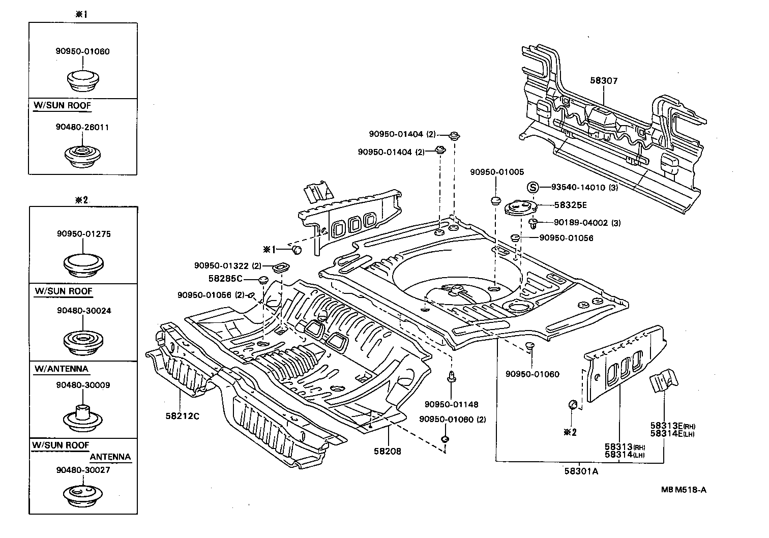 58102-32900 REINFORCEMENT SUB-ASSY, FRONT FLOOR product image