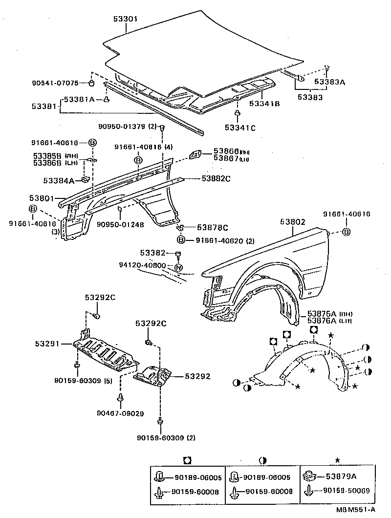 53291-20030 SEAL, RADIATOR SUPPORT TO FRAME, RH product image