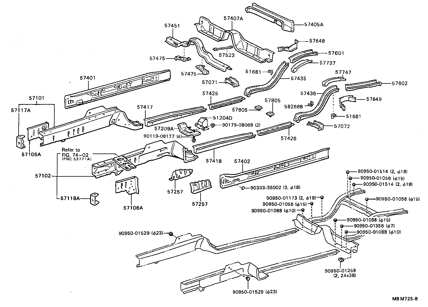 57117-24010 REINFORCEMENT, FRONT BUMPER MOUNTING product image