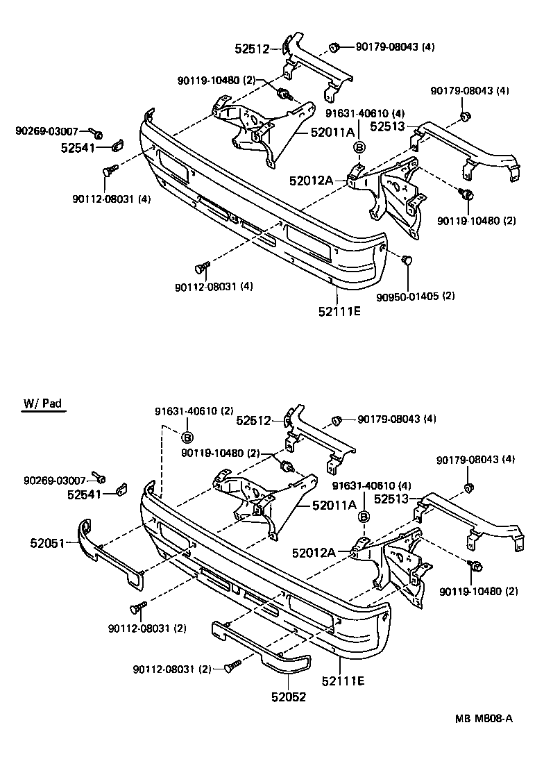 52611-30060 ABSORBER, FRONT BUMPER ENERGY product image