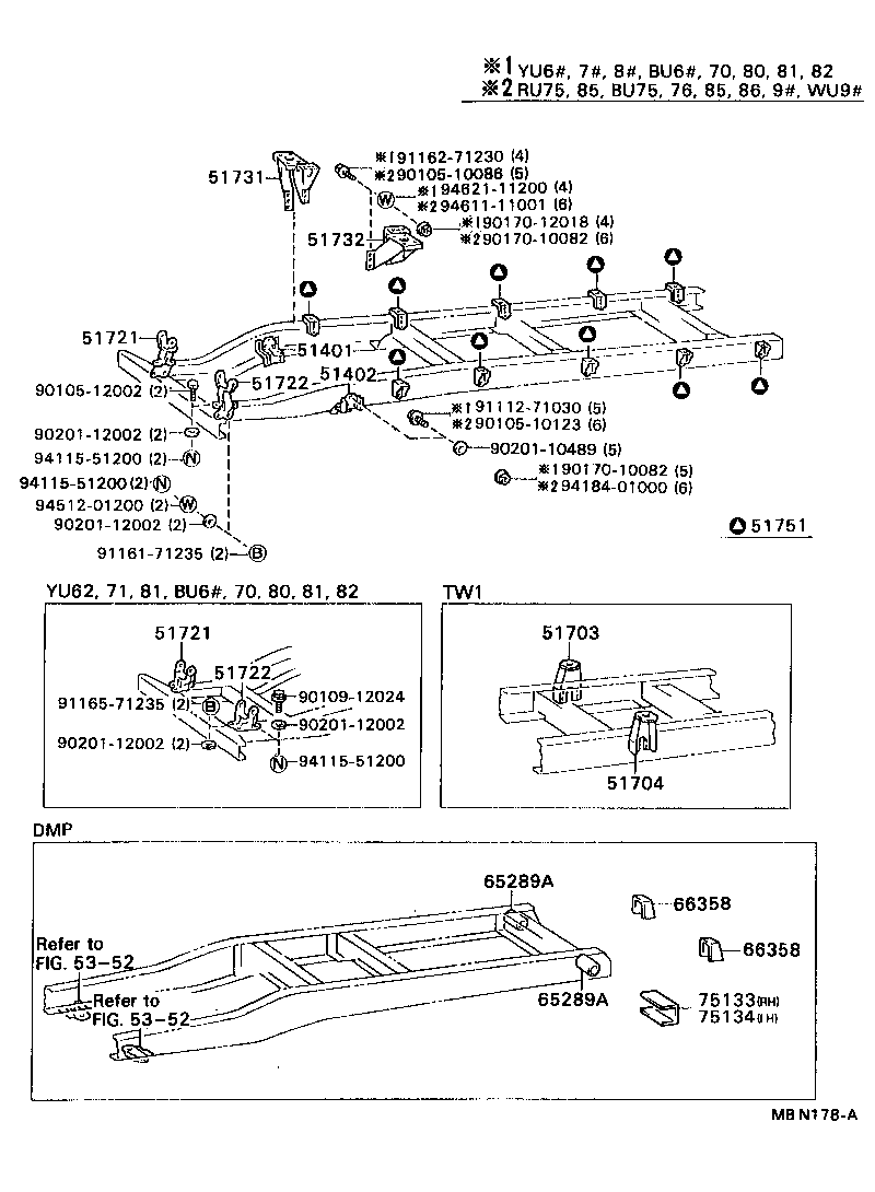 51002-3B360 FRAME SUB-ASSY product image