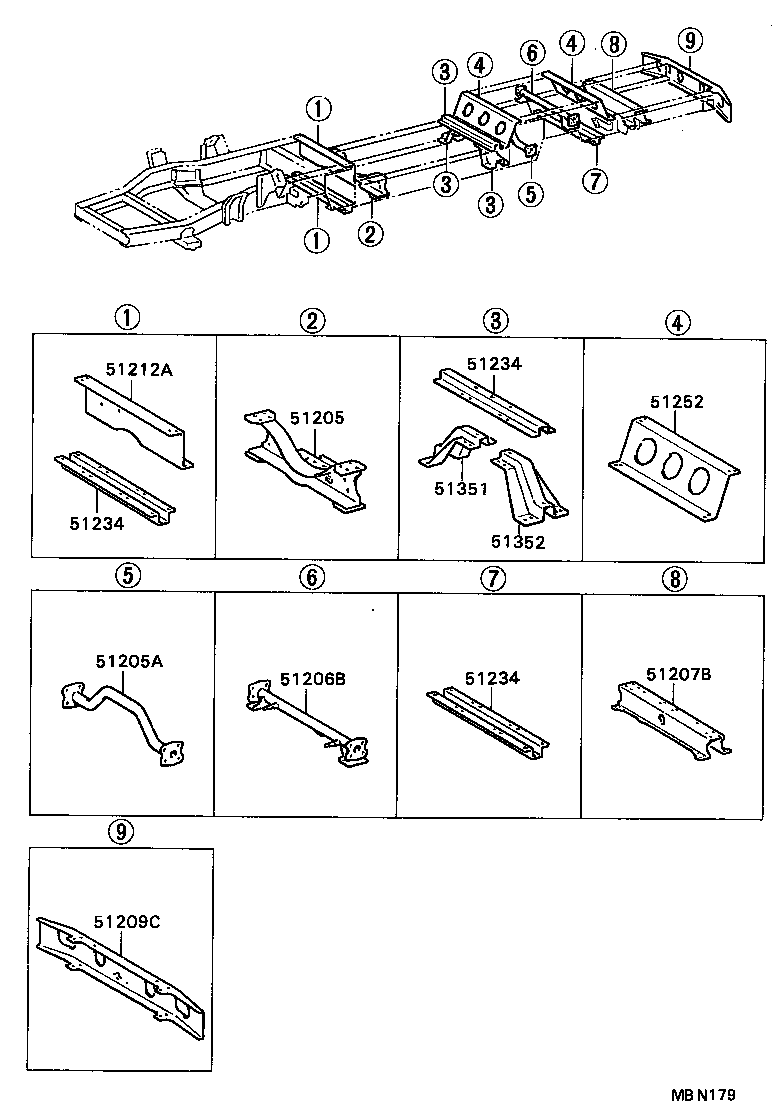 51002-3B490 FRAME SUB-ASSY product image