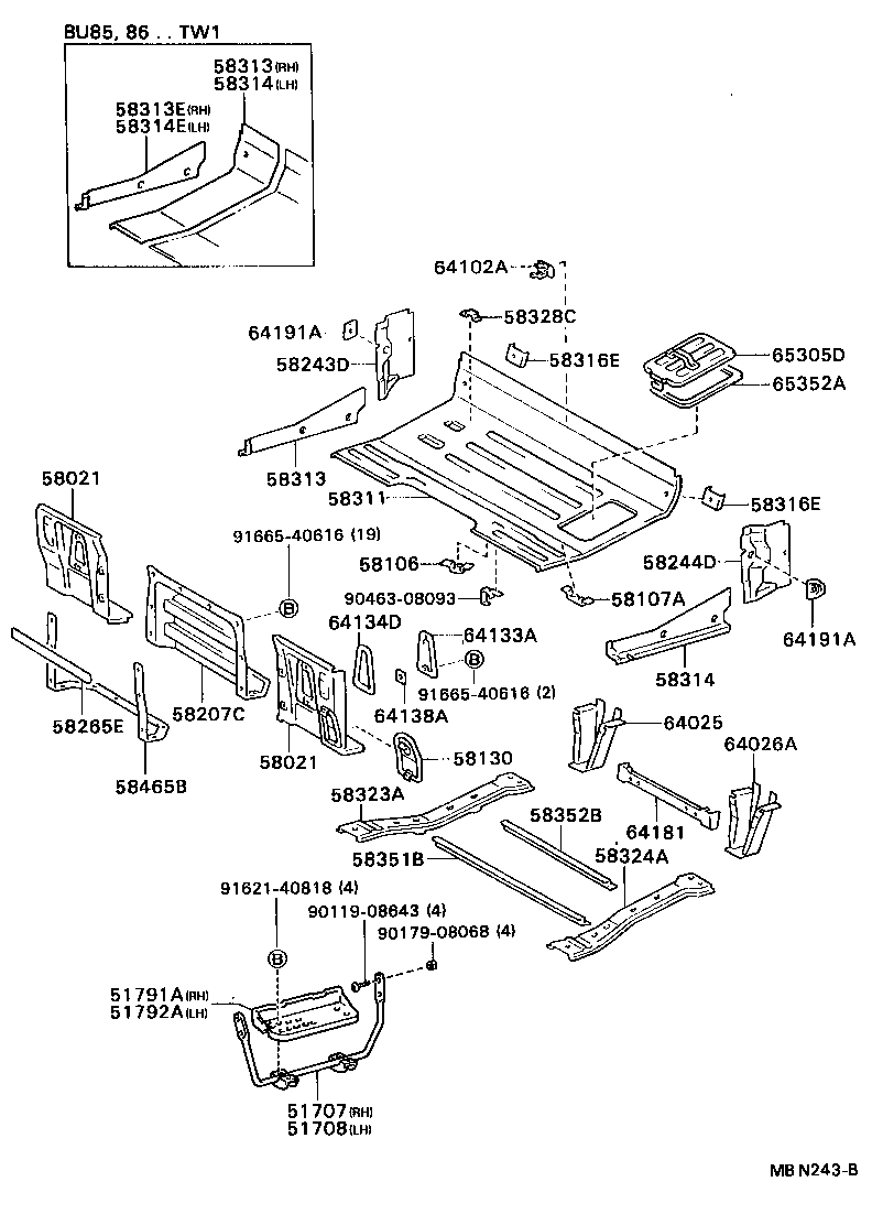 58022-92616 PANEL SUB-ASSY, HEADER product image