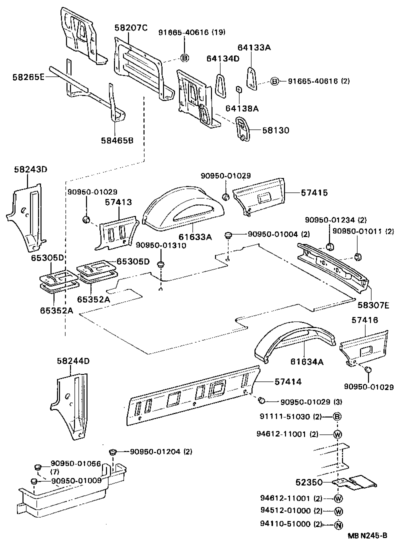 58022-92616 PANEL SUB-ASSY, HEADER product image