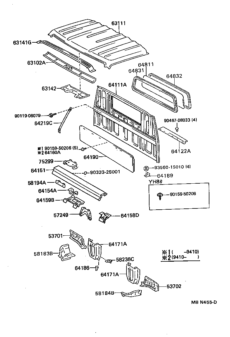 63111-95417 PANEL, ROOF product image