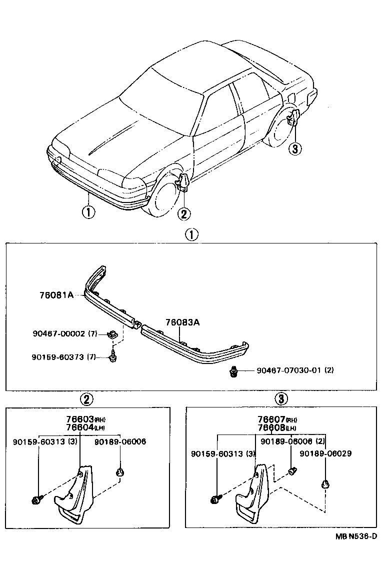 76871-21901 SPOILER SUB-ASSY, REAR product image