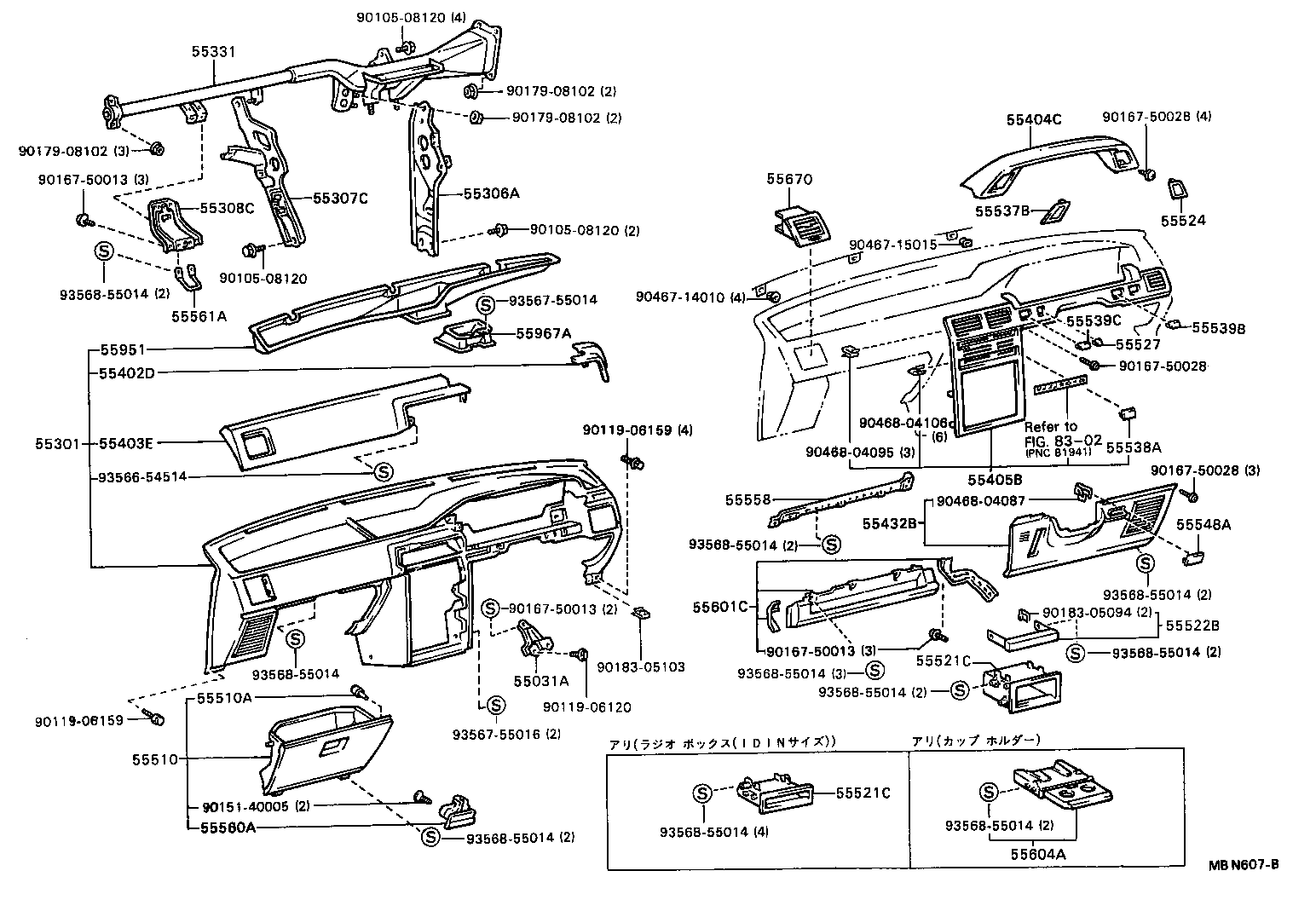 55405-16052 PANEL SUB-ASSY, INSTRUMENT CLUSTER FINISH, CENTER product image