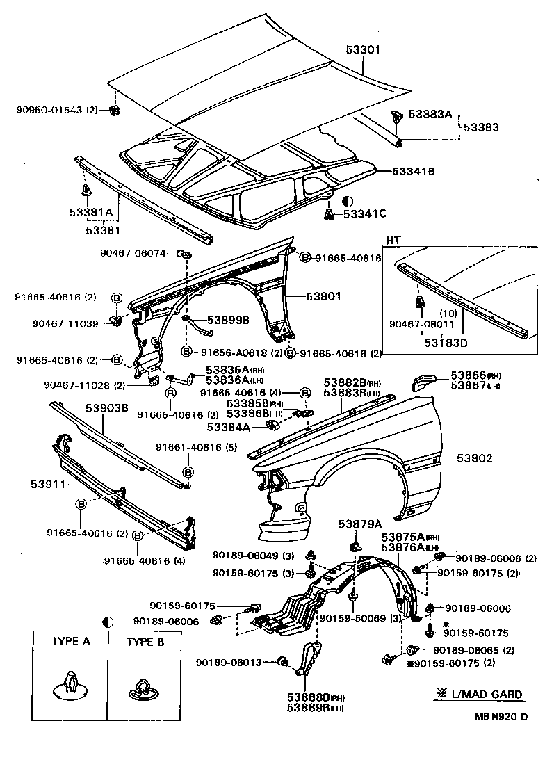 53835-32030 BRACE, FRONT FENDER TO APRON, RH product image