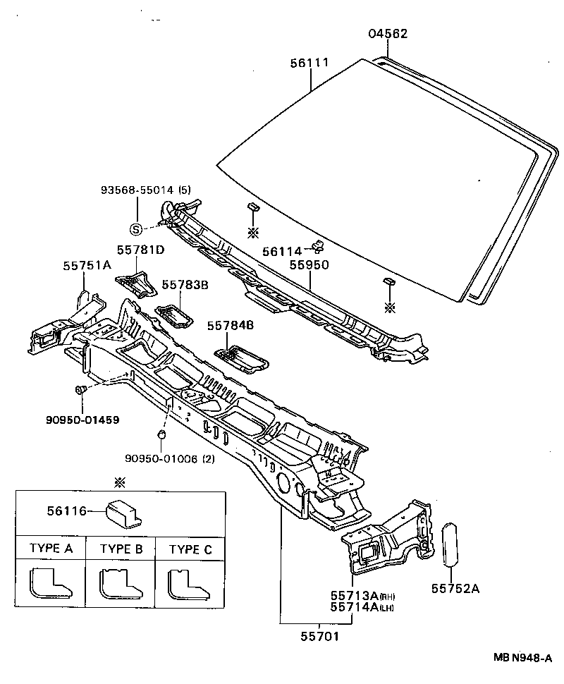 55700-32191 PANEL SUB-ASSY, COWL product image