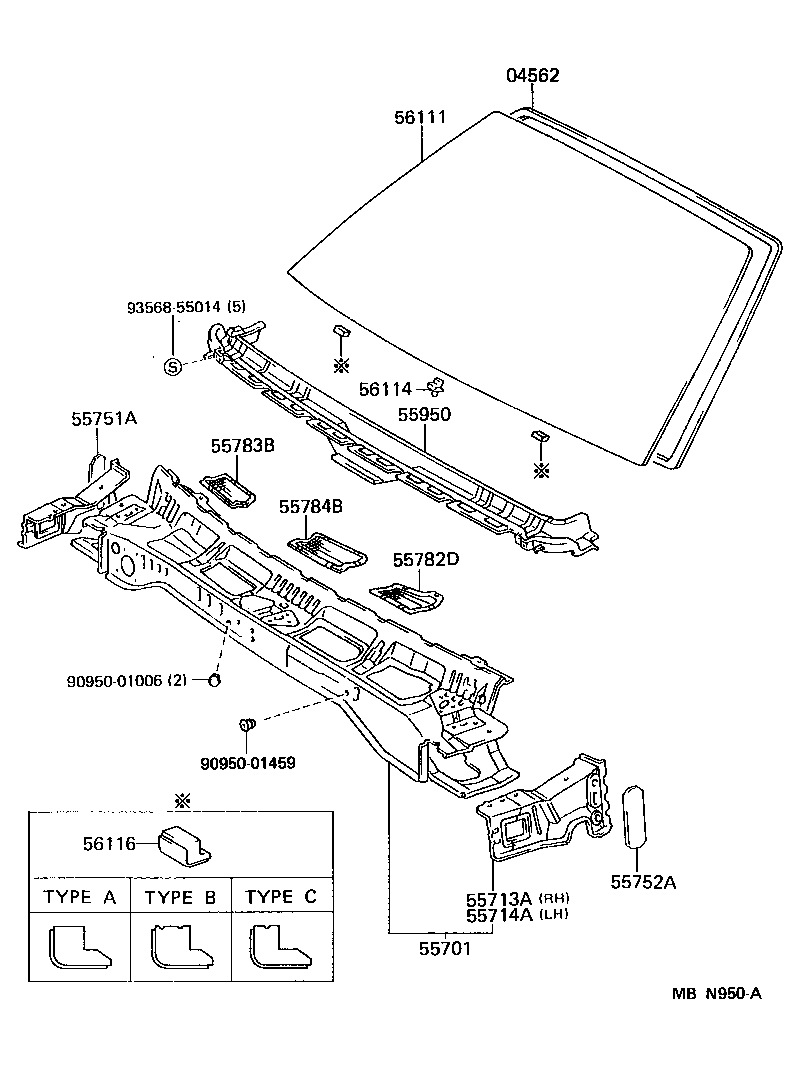 55700-32131 PANEL SUB-ASSY, COWL product image