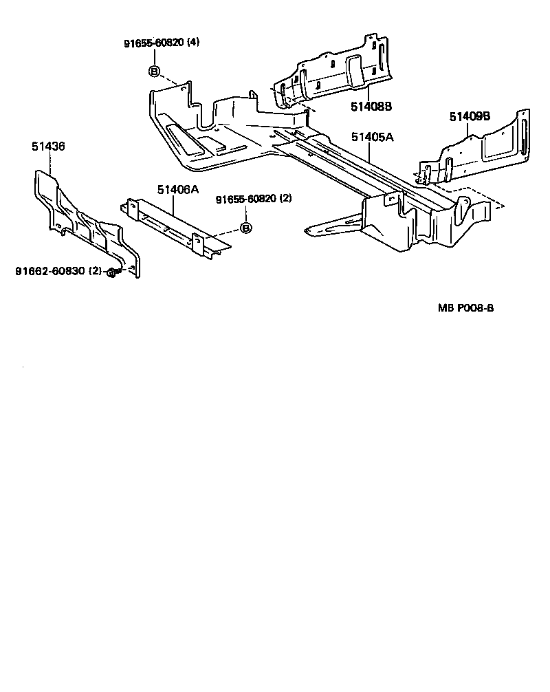 51408-26010 COVER SUB-ASSY, ENGINE UNDER, RH product image