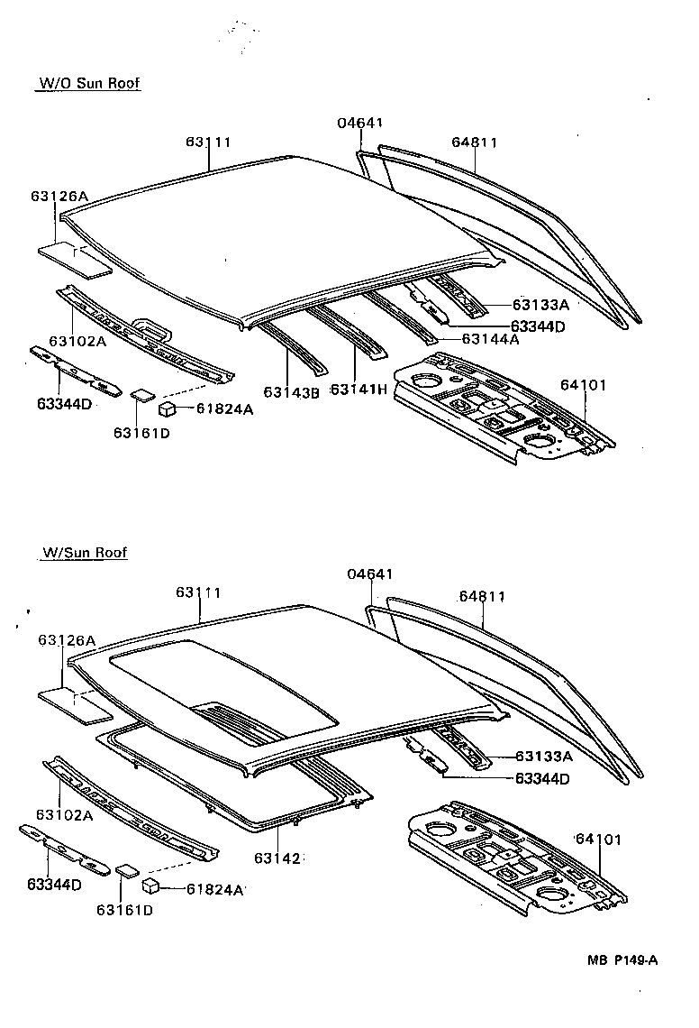63111-32100 PANEL, ROOF product image