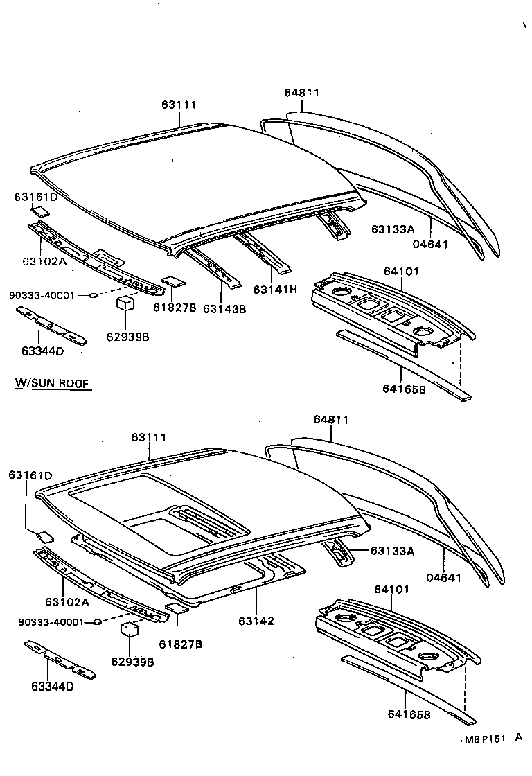 63111-32100 PANEL, ROOF product image
