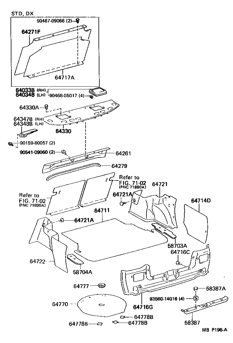 90467-08046-B0 CLIP(FOR PACKAGE TRAY TRIM PANEL) product image