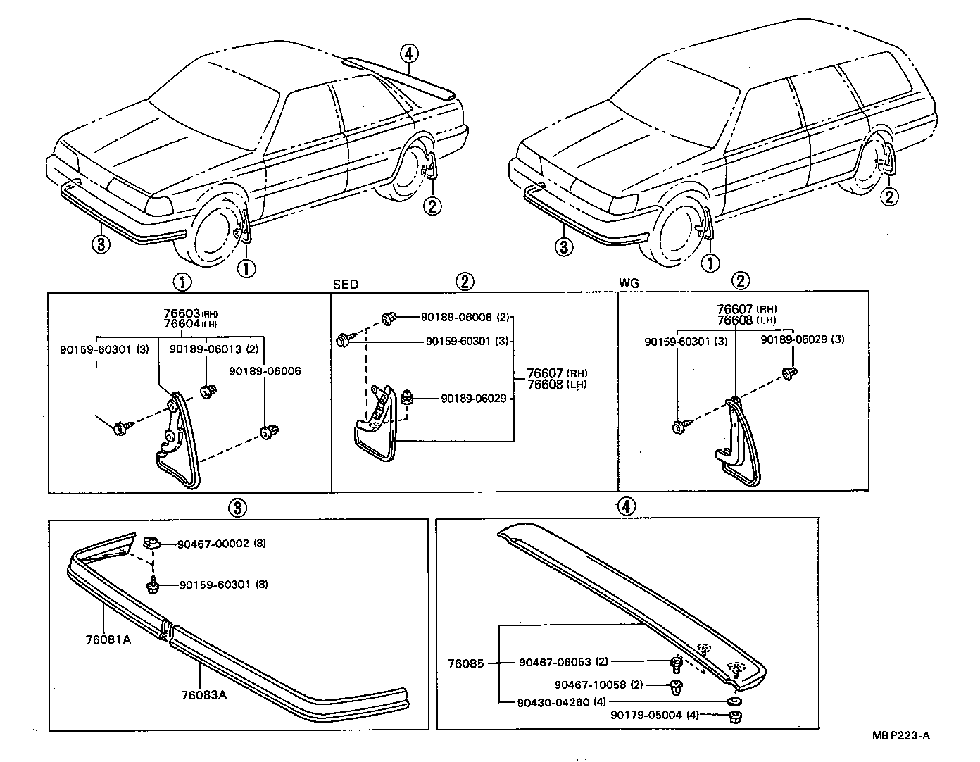 76085-32030-22 SPOILER SUB-ASSY, REAR product image