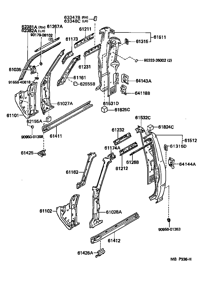 76607-39015 MUDGUARD SUB-ASSY, QUARTER PANEL, REAR RH product image