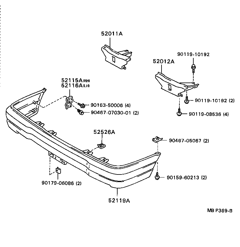 52611-22160 ABSORBER, FRONT BUMPER ENERGY product image