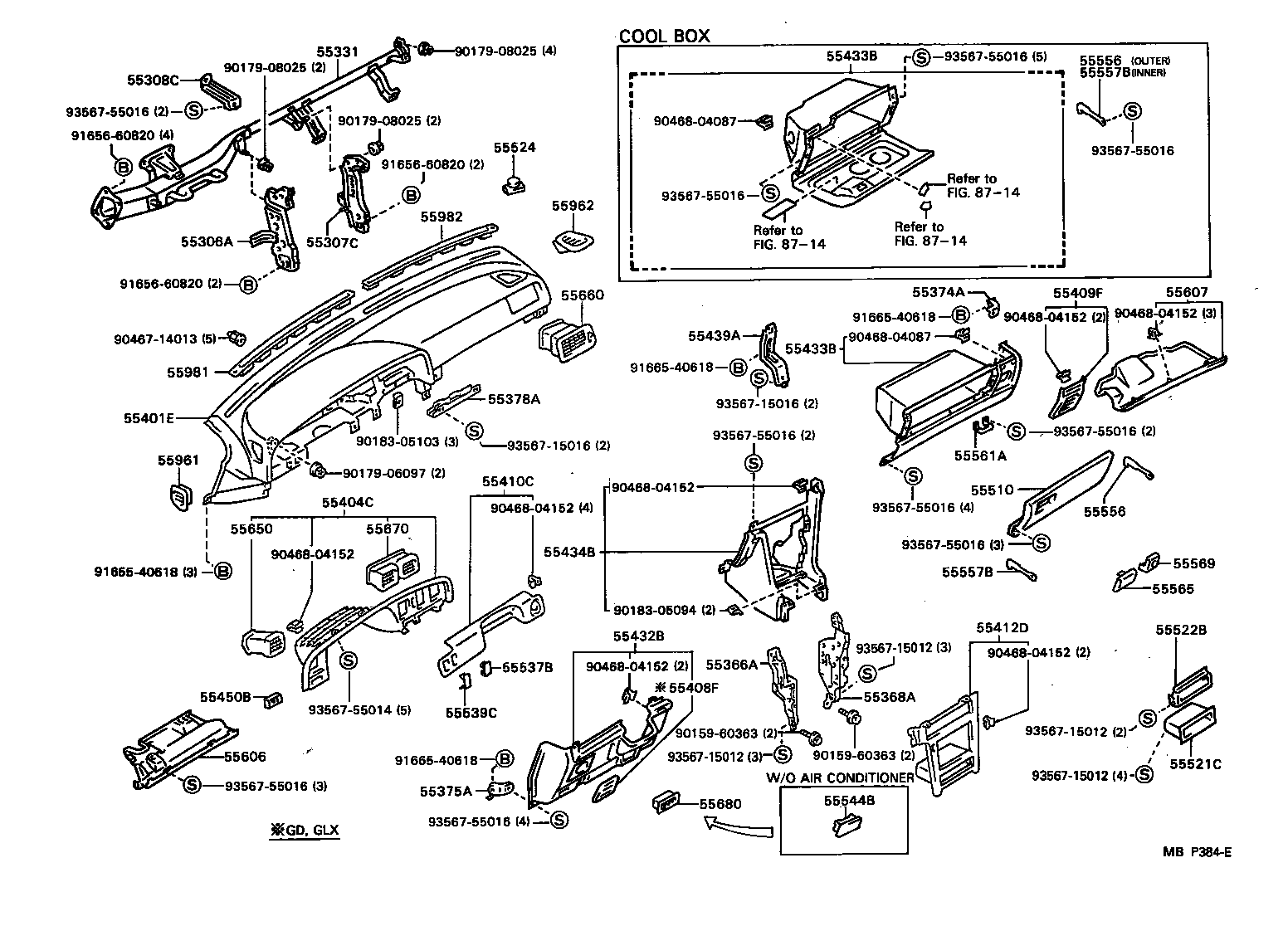 55306-22170 BRACE SUB-ASSY, INSTRUMENT PANEL, NO.1 product image