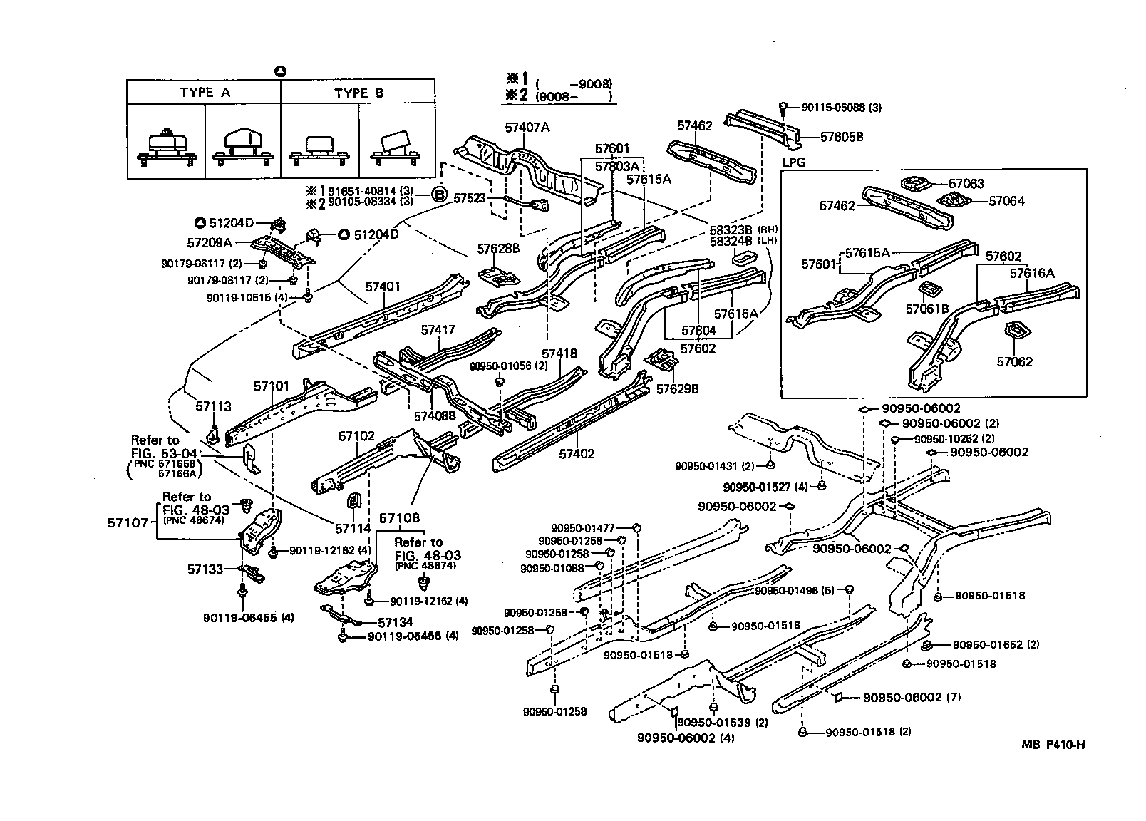 57063-22030 BRACKET SUB-ASSY, FUEL TANK MOUNTING, REAR RH product image