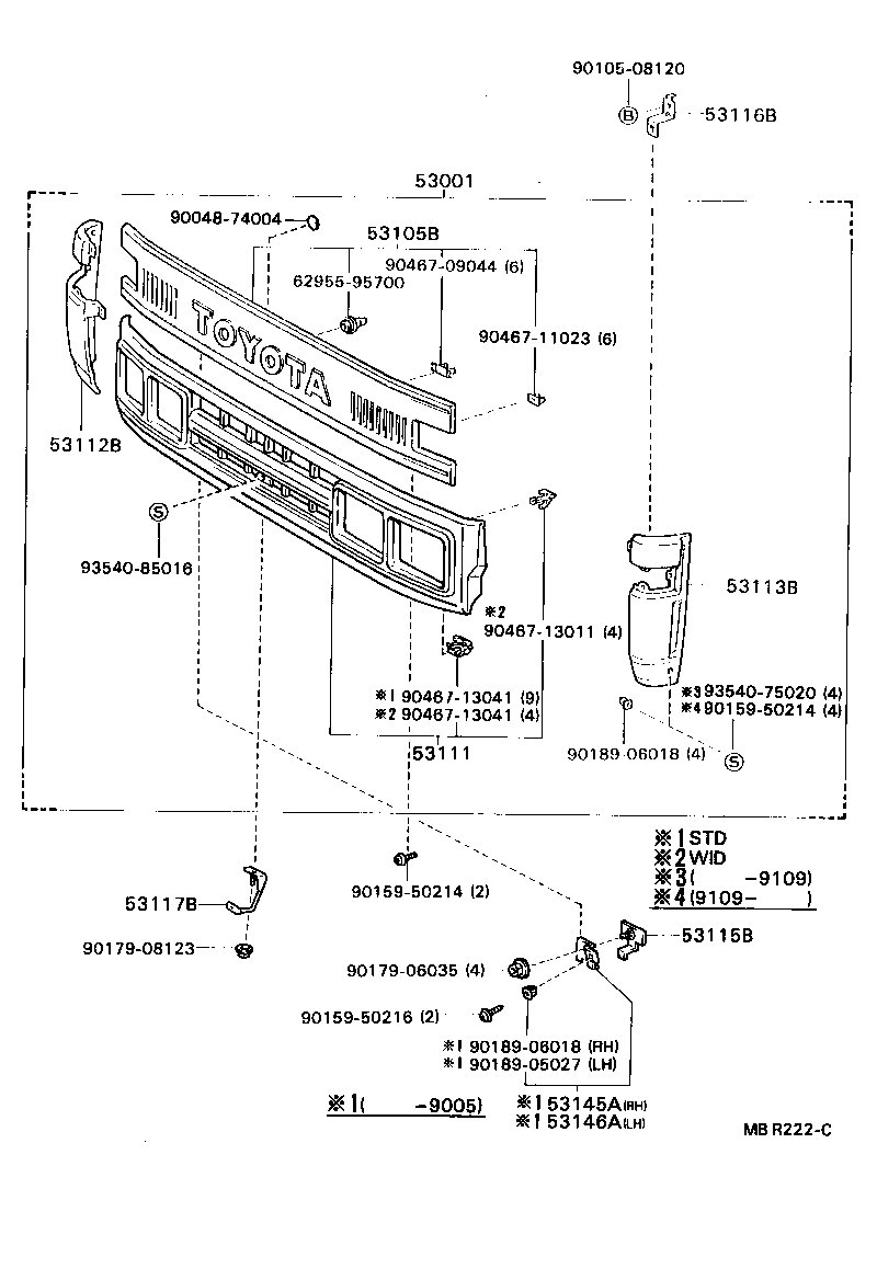 53111-37010 GRILLE, RADIATOR product image
