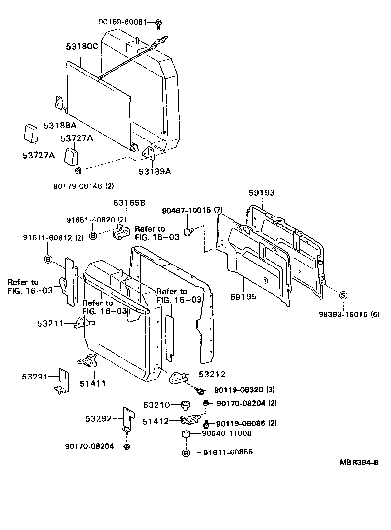 53211-36060 SUPPORT, RADIATOR, RH product image